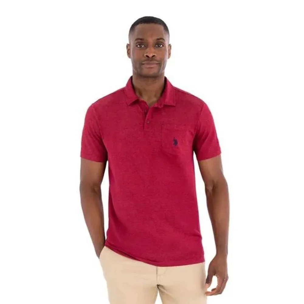 Polo Ralph Lauren Men's Classic Fit Red collar Short Sleeve Polo‎ Shirt XL